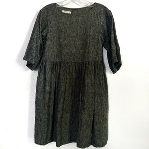 Esby Willow Babydoll Linen Blend Mini Dress